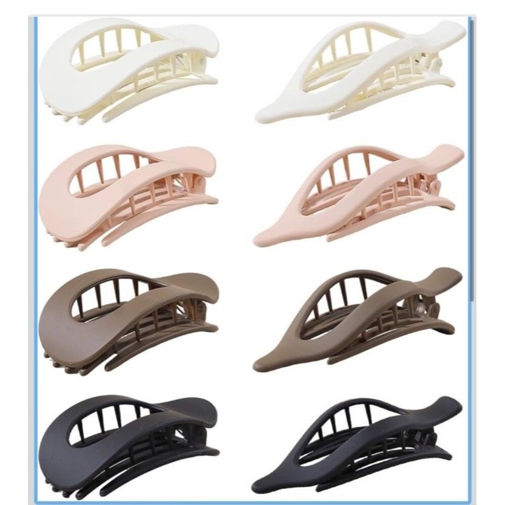 8 Pcs French Flat Hair Clips for Women Matte Claw Clips for Thick & Thin Hair No